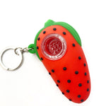Strawberry Pipe Keychain