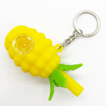 Pineapple Silicone Pipe Keychain