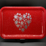 Heart of Hearts Rolling Tray-Red