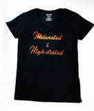 Melanated and HIGH-DRATED V-neck t-shirt