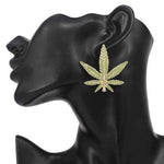 Canna-Luv U Marijuana Leaf Earrings