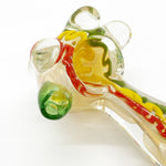 4.5'' Rasta Inner Swirl Color Heavy Duty Glass Pipe