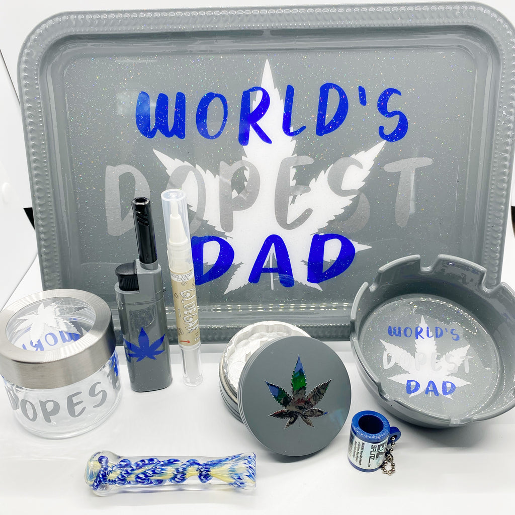 World's DOPEST Dad Rolling Tray Set – Made in Melanin, LLC